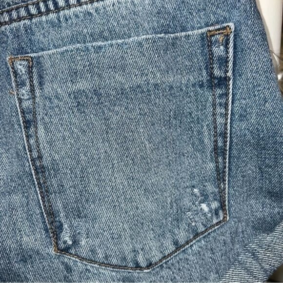 One Teaspoon Womens Mid Waist Bandits Distressed Denim Shorts Size 28 Blue Casua - Picture 9 of 16